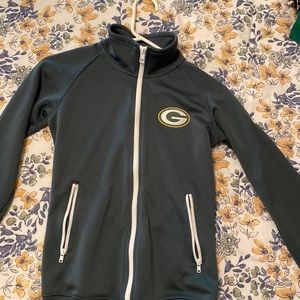 Never worn. Dri fit, XS NFL gear packers track jacket